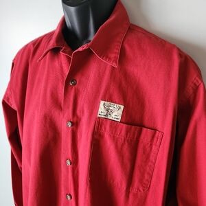 Vtg Polo RALPH LAUREN Collins Men's Shirt L Cotton Heavy Duty Vintage Sportsman